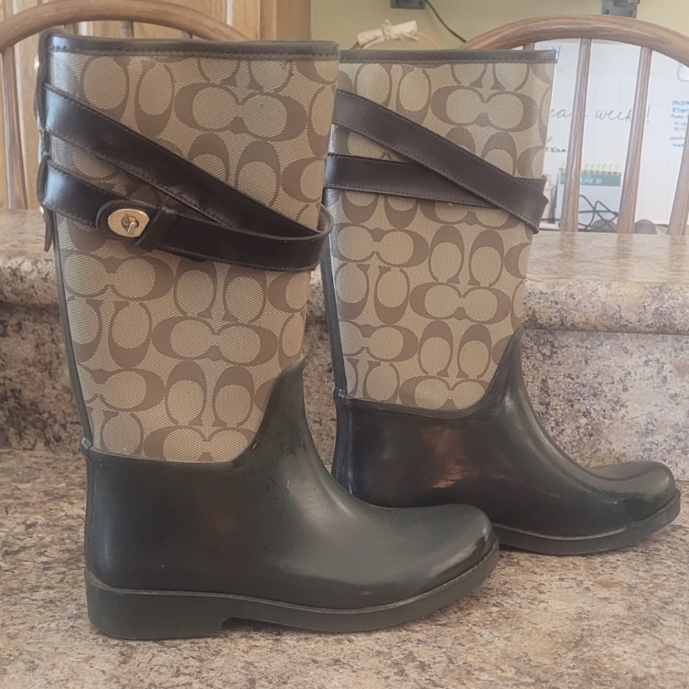Coach Rain Boots Size 6